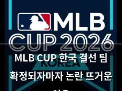 MLB CUP 한국 결선 팀 확정되자마자 논란 뜨거운 이유