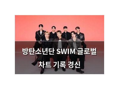 방탄소년단 SWIM 글로벌 차트 기록 경신