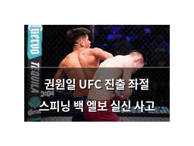 권원일 UFC 진출 좌절 스피닝 백 엘보 실신 사고