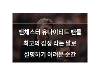 맨체스터 유나이티드 팬들 최고의 감정 라는 말로 설명하기 어려운 순간