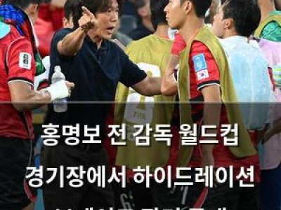 홍명보 전 감독 월드컵 경기장에서 하이드레이션 브레이크 장면 공개