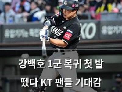 강백호 1군 복귀 첫 발 뗐다 KT 팬들 기대감 높아져