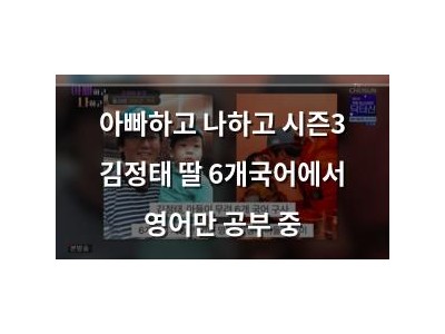 아빠하고 나하고 시즌3 김정태 딸 6개국어에서 영어만 공부 중